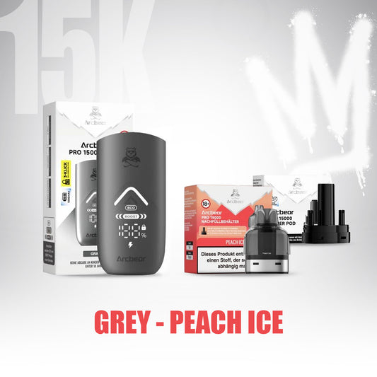 ArcBear Pro 15000 - Peach Ice - Starter Kit - Grey