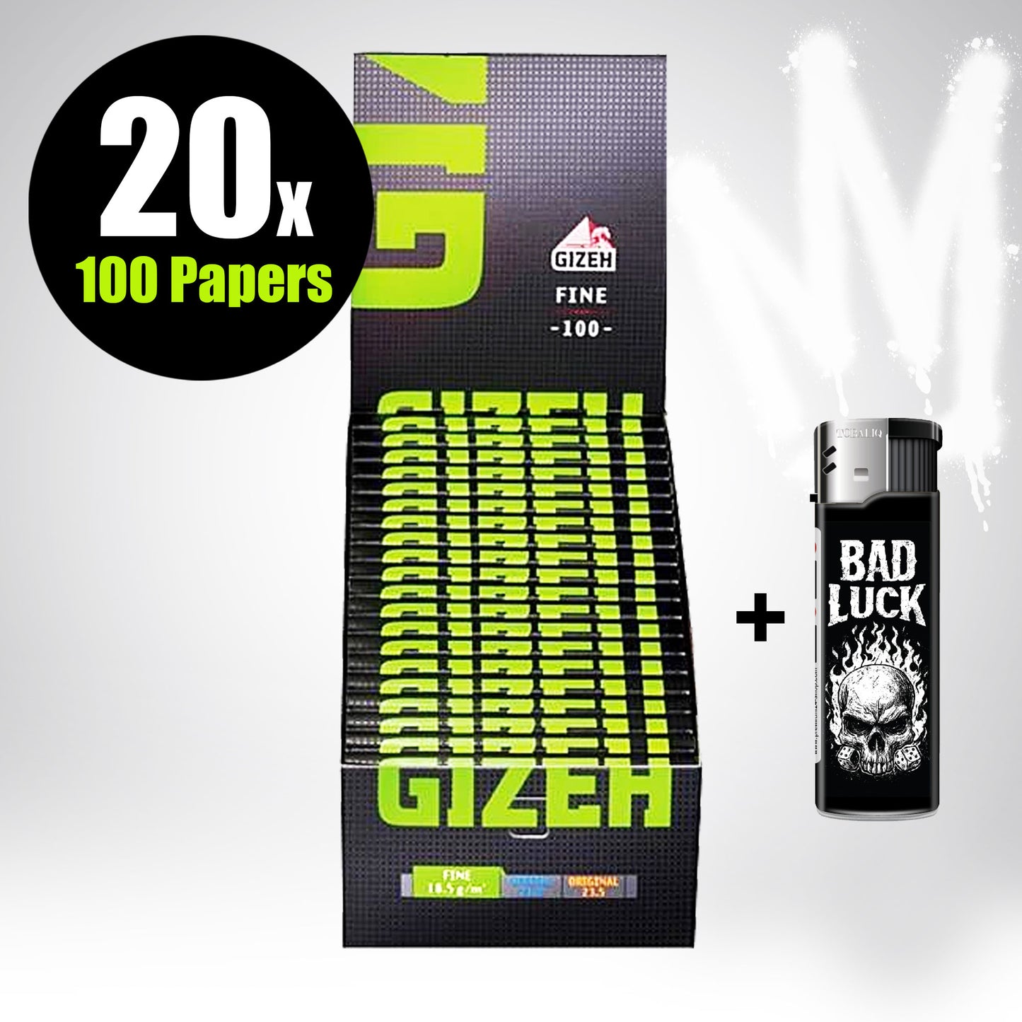 Gizeh Black Fine + Feuerzeug