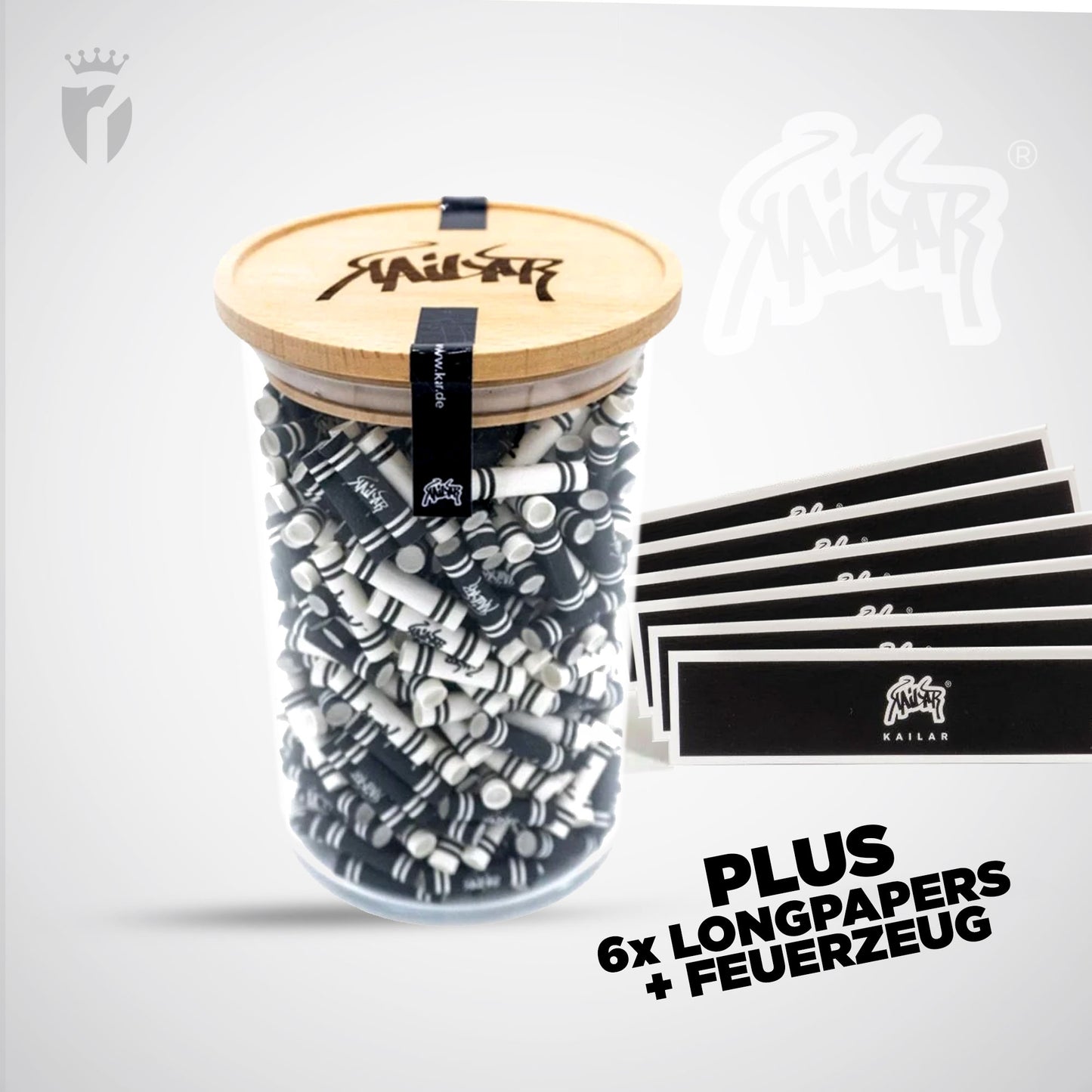 Kailar Aktivkohlefilter Cellulose Slim 6mm Glas (500 Stück)