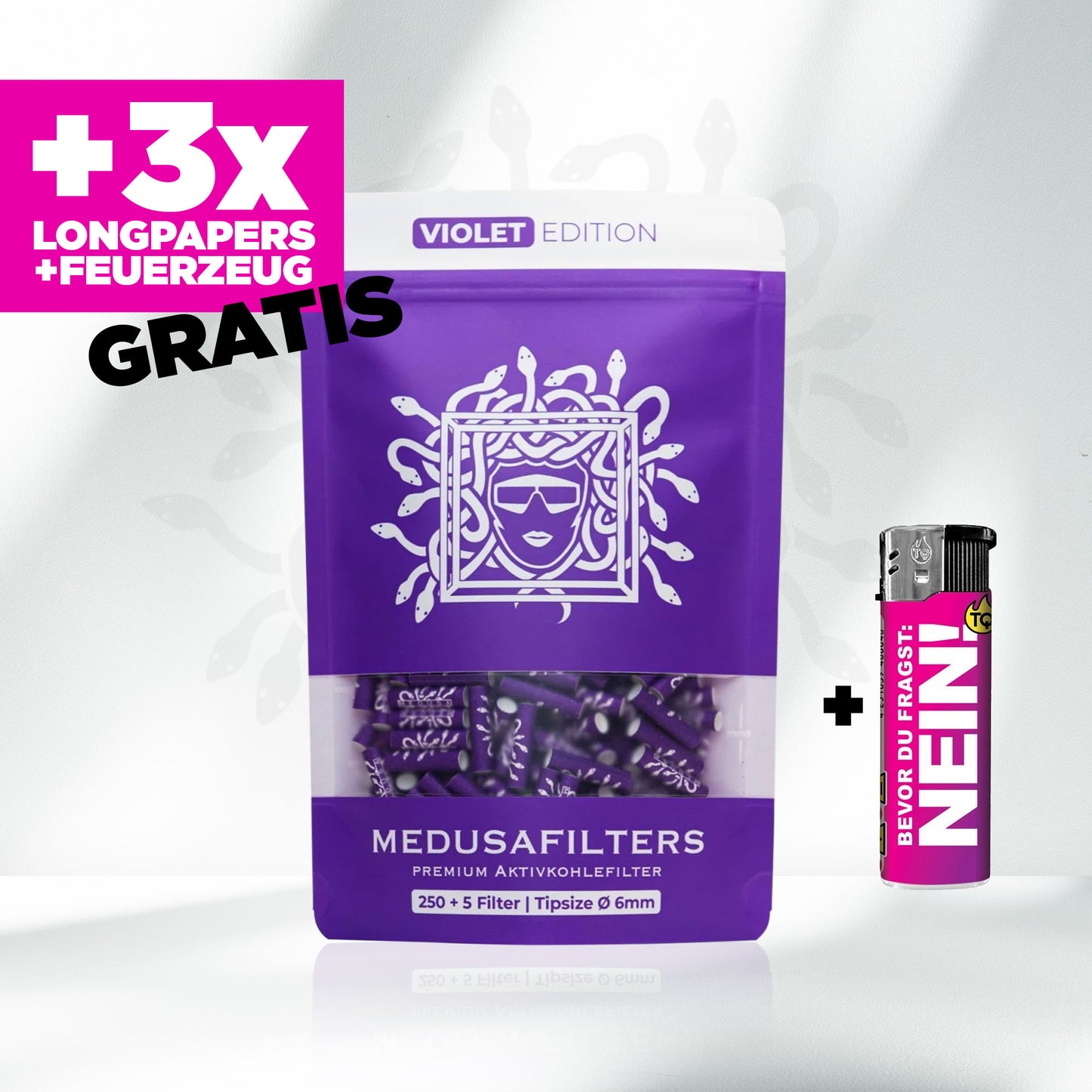 Medusafilters Aktivkohlefilter 6mm (250 Stück)