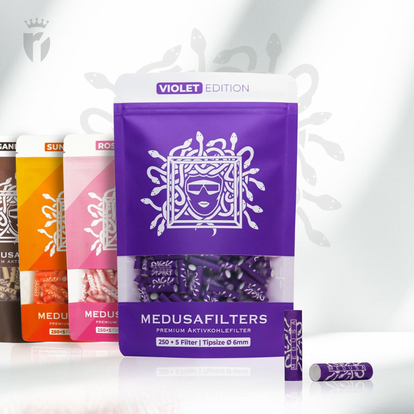 Medusafilters Aktivkohlefilter 6mm (250 Stück)