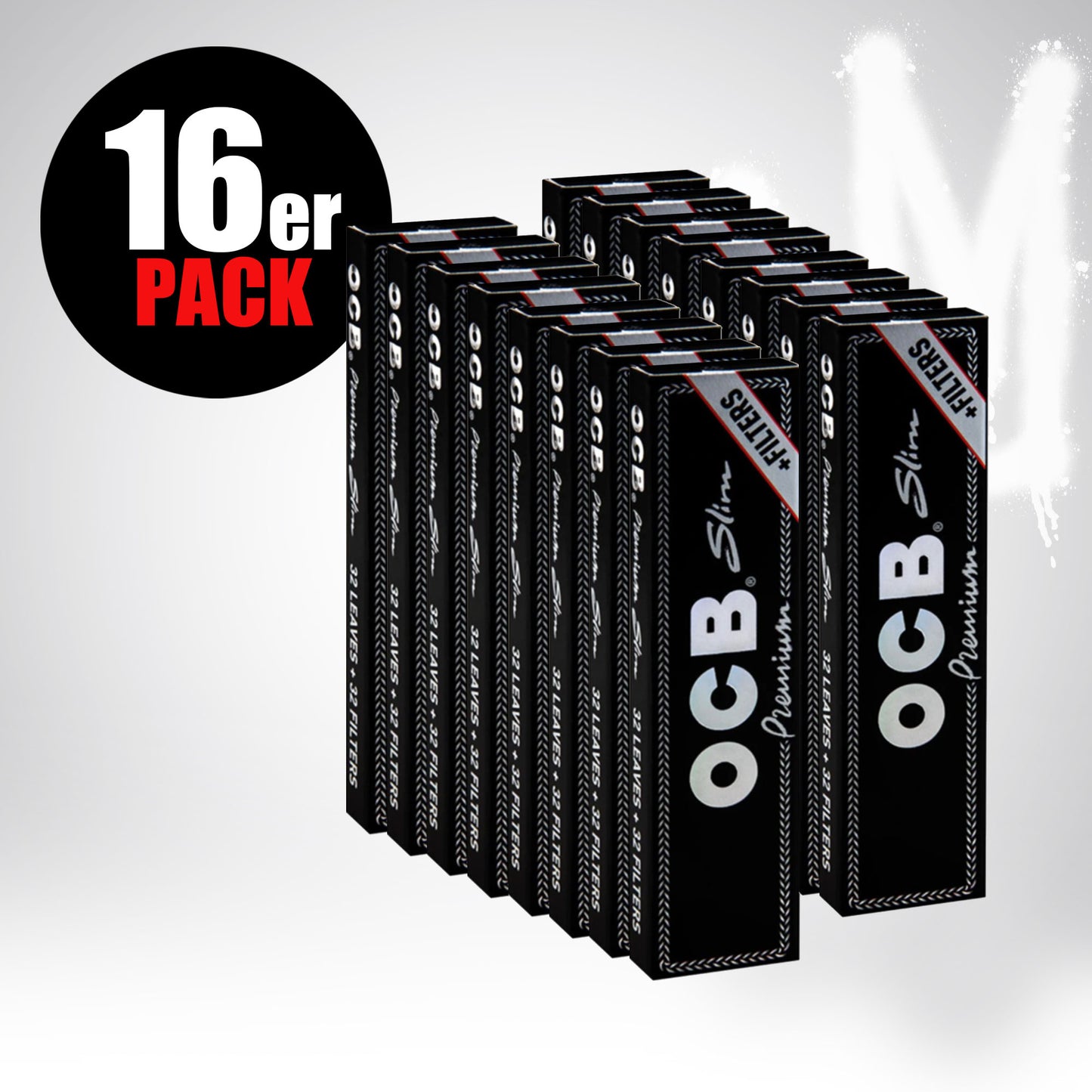 OCB Premium Long Slim Schwarz + Tips