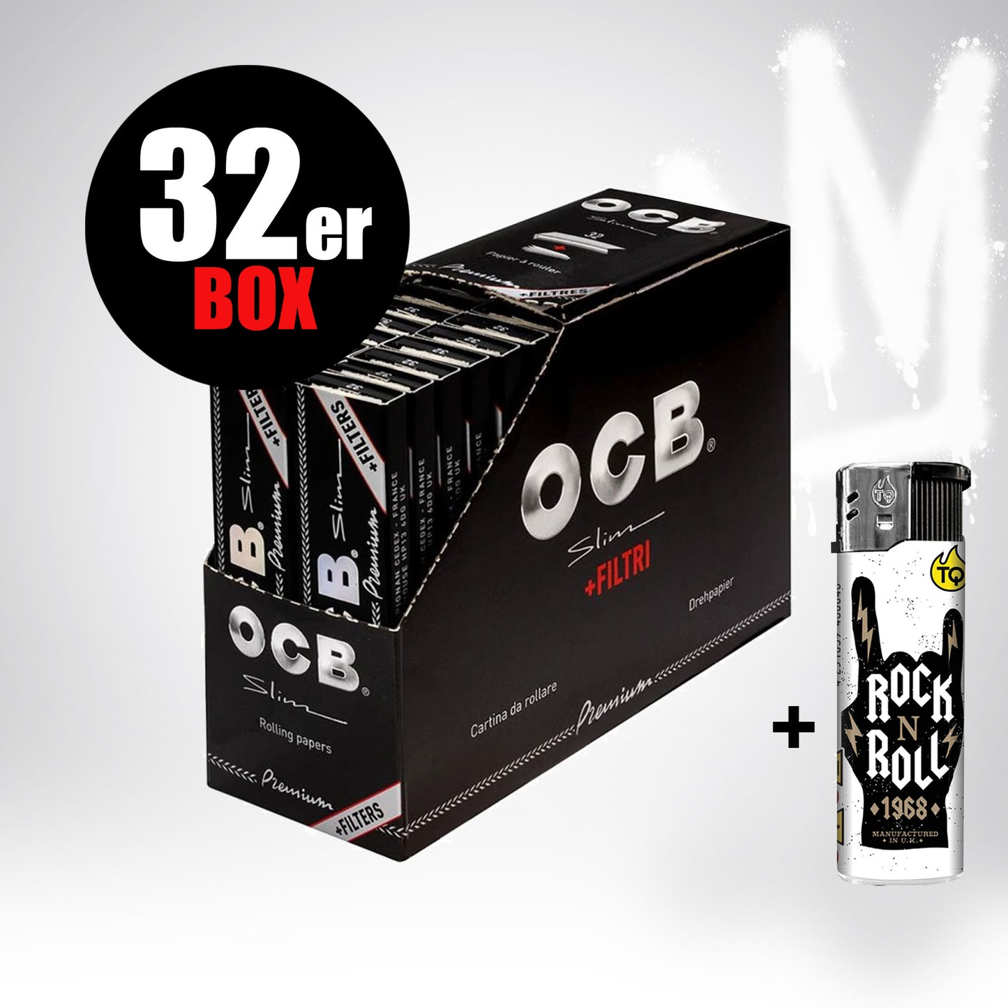 OCB Premium Long Slim Schwarz + Tips