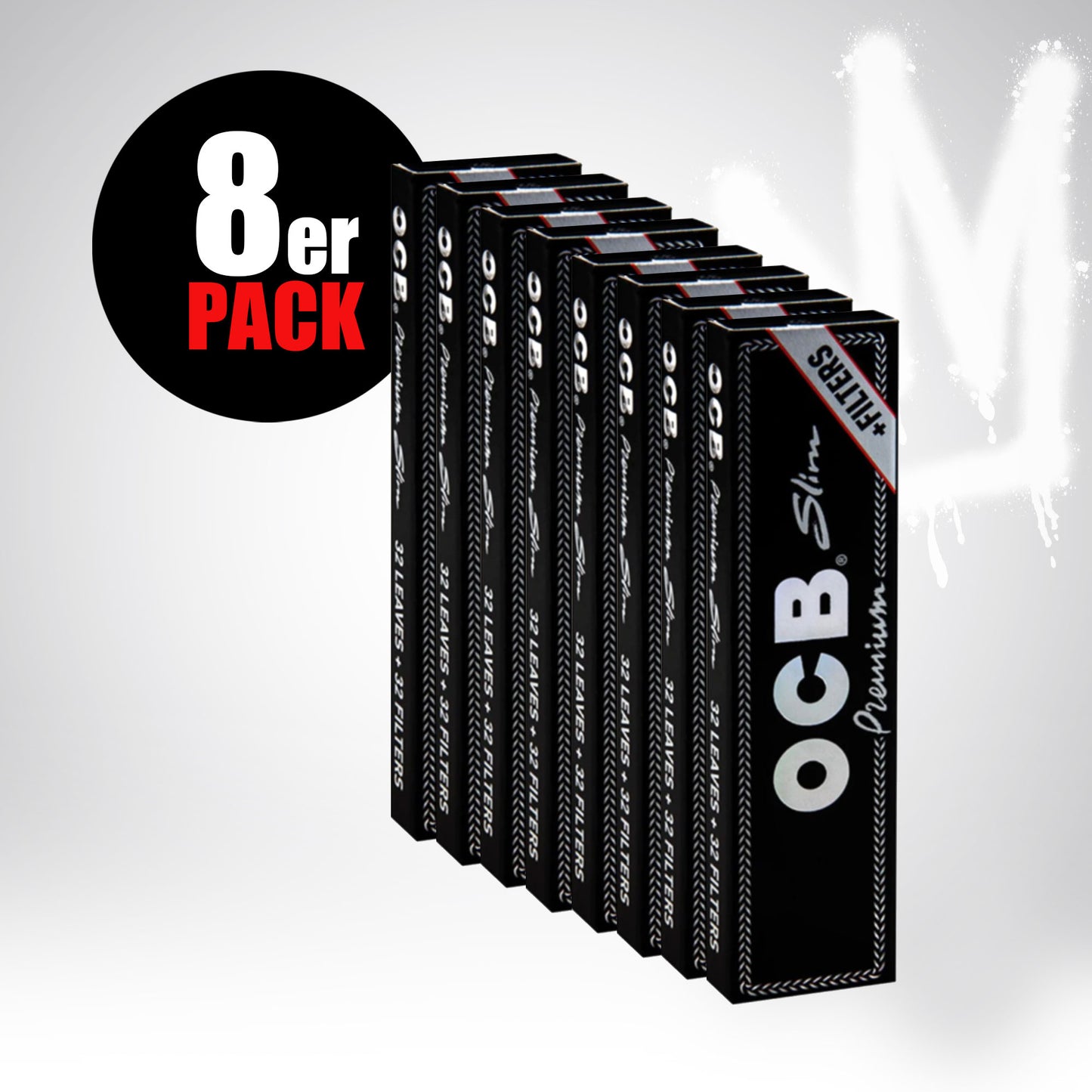 OCB Premium Long Slim Schwarz + Tips