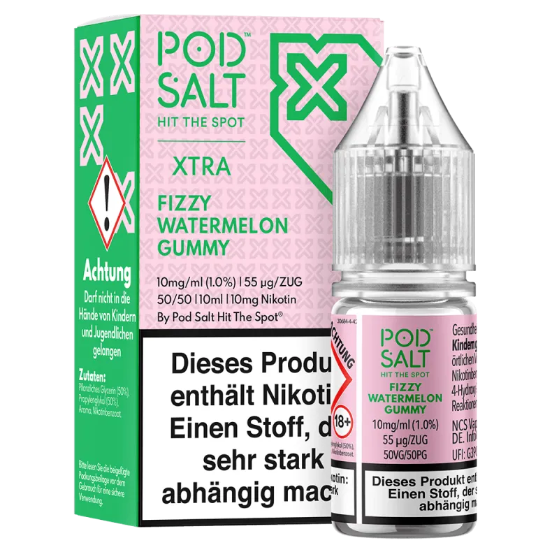 Fizzy Watermelon Gummy - Pod Salt Xtra - 10ml Liquid