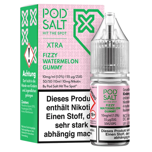 Fizzy Watermelon Gummy - Pod Salt Xtra - 10ml Liquid
