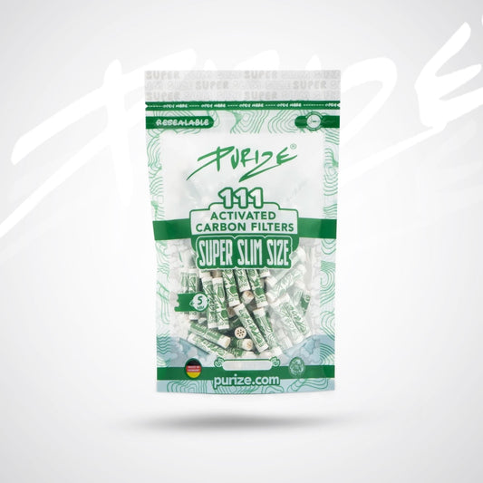 PURIZE Aktivkohlefilter Super Slim Size 5mm (111 Stück)