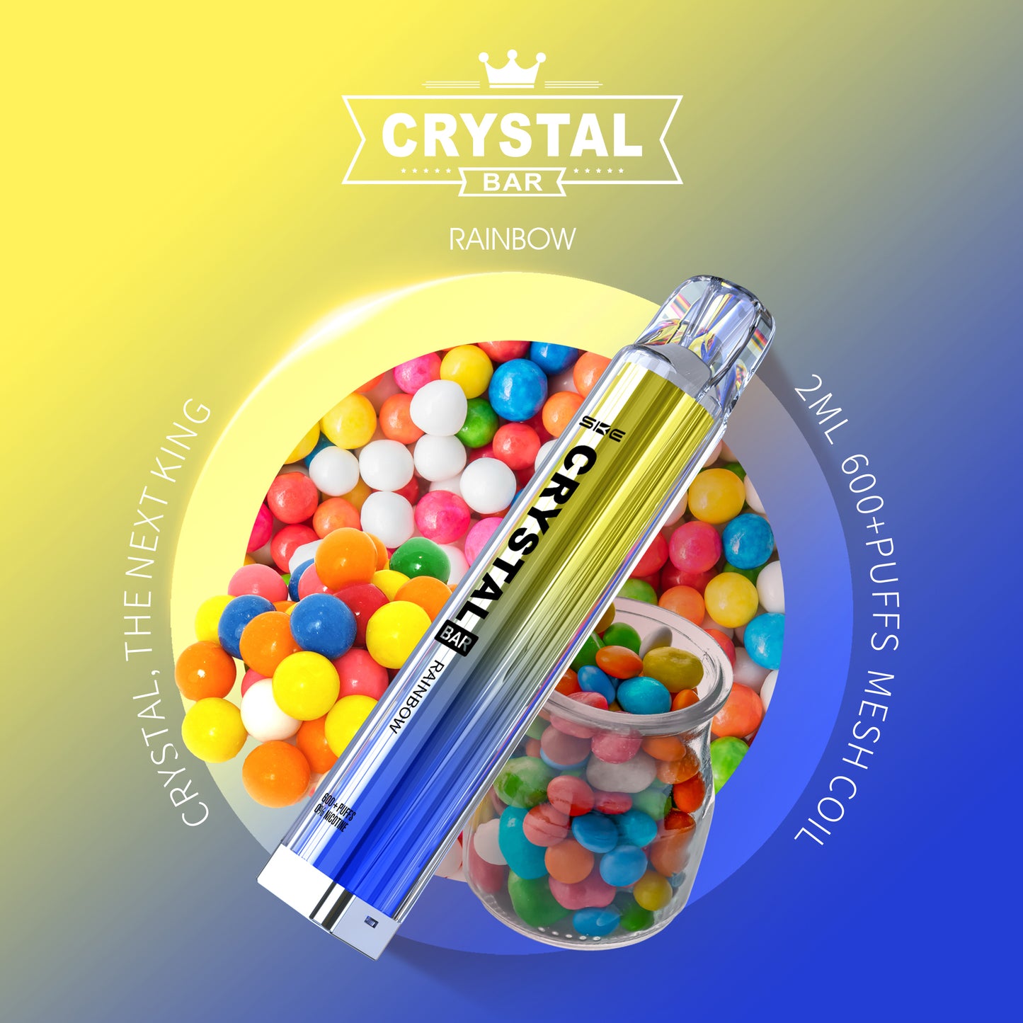 SKE Crystal Bar 600 - Rainbow