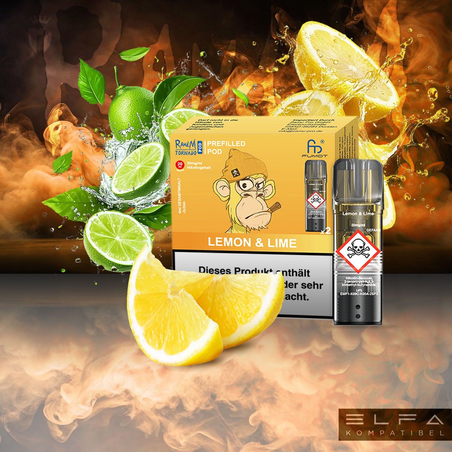 Lemon Lime - 20mg/ml - Prefilled Pods (MatchBar) (2 Stück)