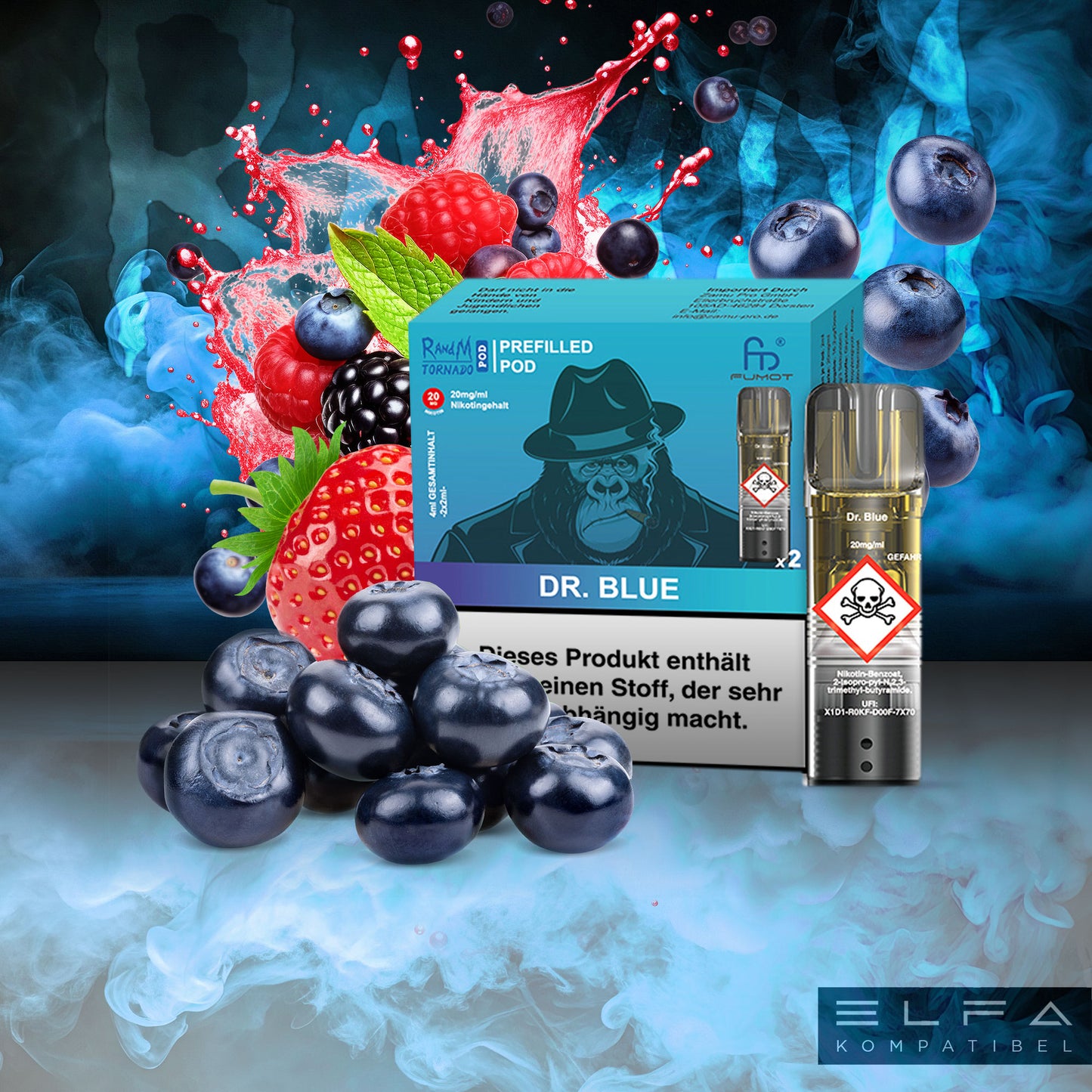 Dr. Blue - 20mg/ml - Prefilled Pods (MatchBar) (2 Stück)