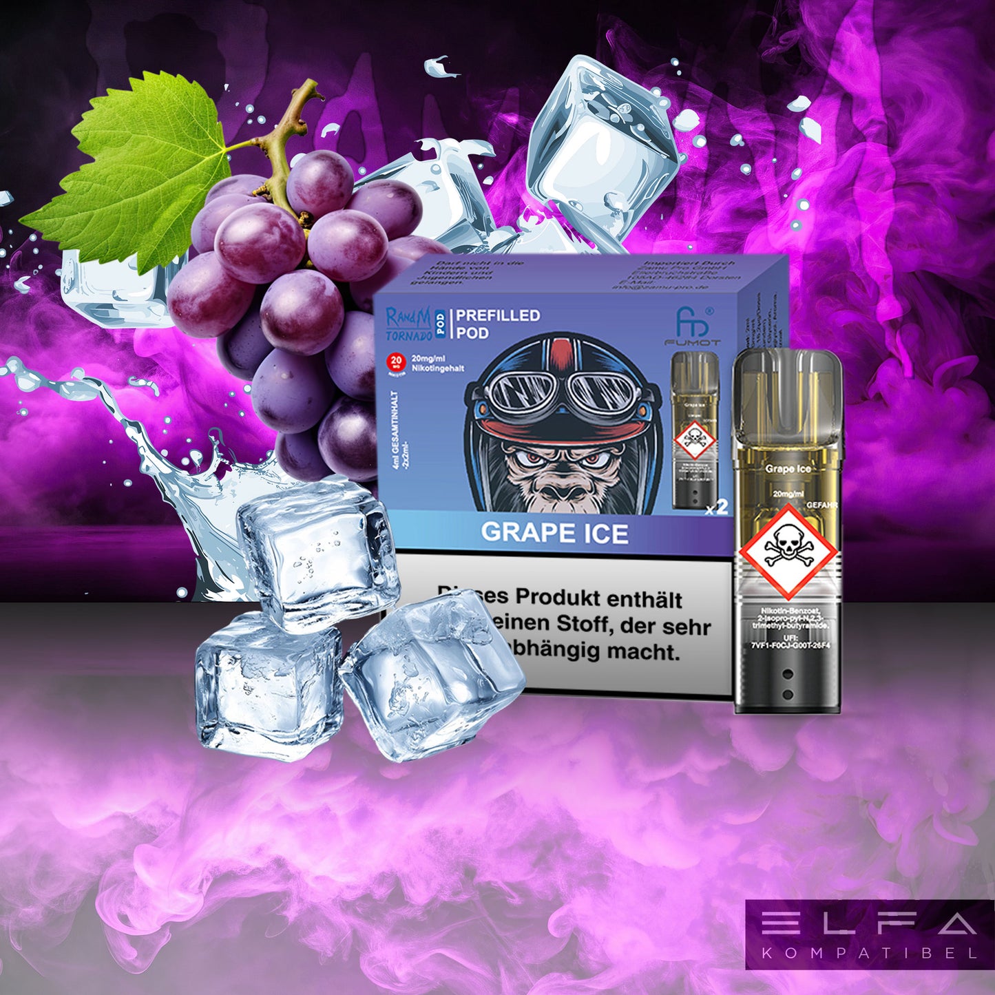 Grape Ice - 20mg/ml - Prefilled Pods (MatchBar) (2 Stück)