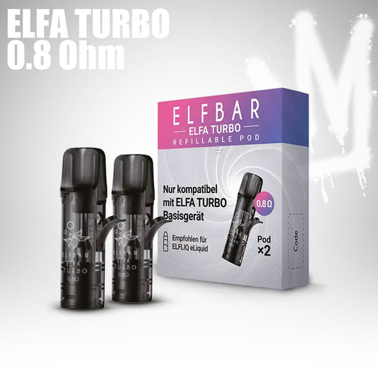 ELF Bar - ELFA Turbo - Refillable Pods (MatchBar) - 2 Stück - 0,8 Ohm