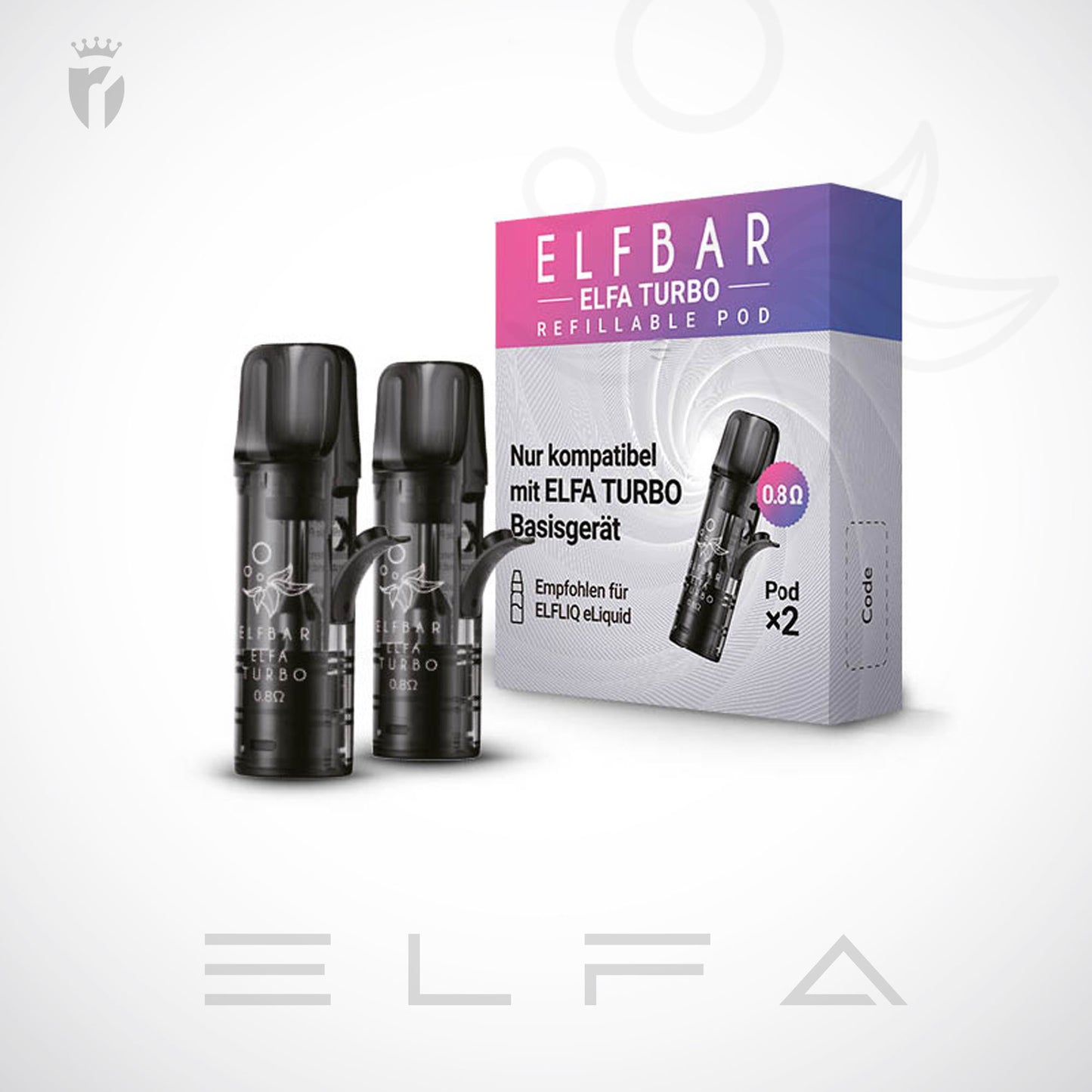 ELF Bar - ELFA Turbo - Refillable Pods (2 Stück) - 0,8 Ohm