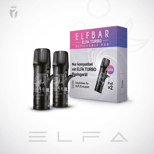 ELF Bar - ELFA Turbo - Refillable Pods (2 Stück) - 0,8 Ohm