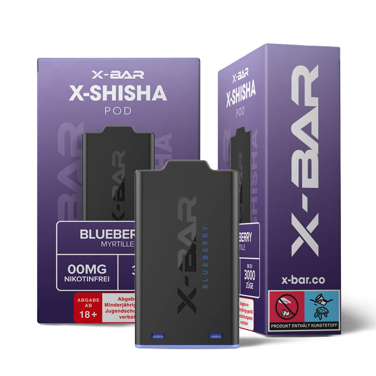 Visha - X-Shisha - Pod - Blueberry (0mg/ml - Nikotinfrei)