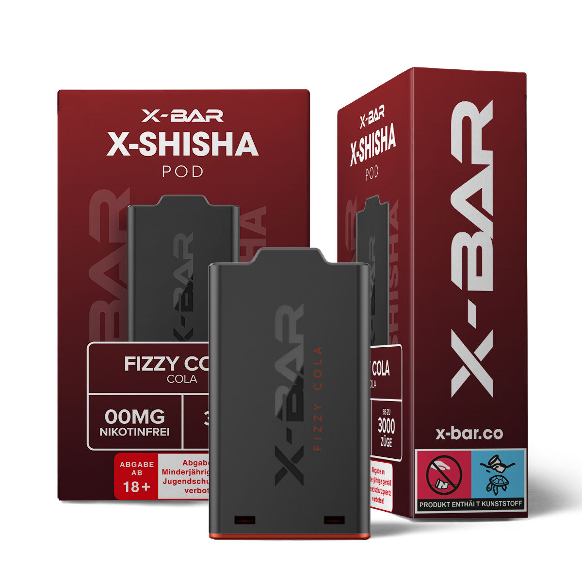 X-Bar - X-Shisha - Pod - Fizzy Cola (0mg/ml - Nikotinfrei)