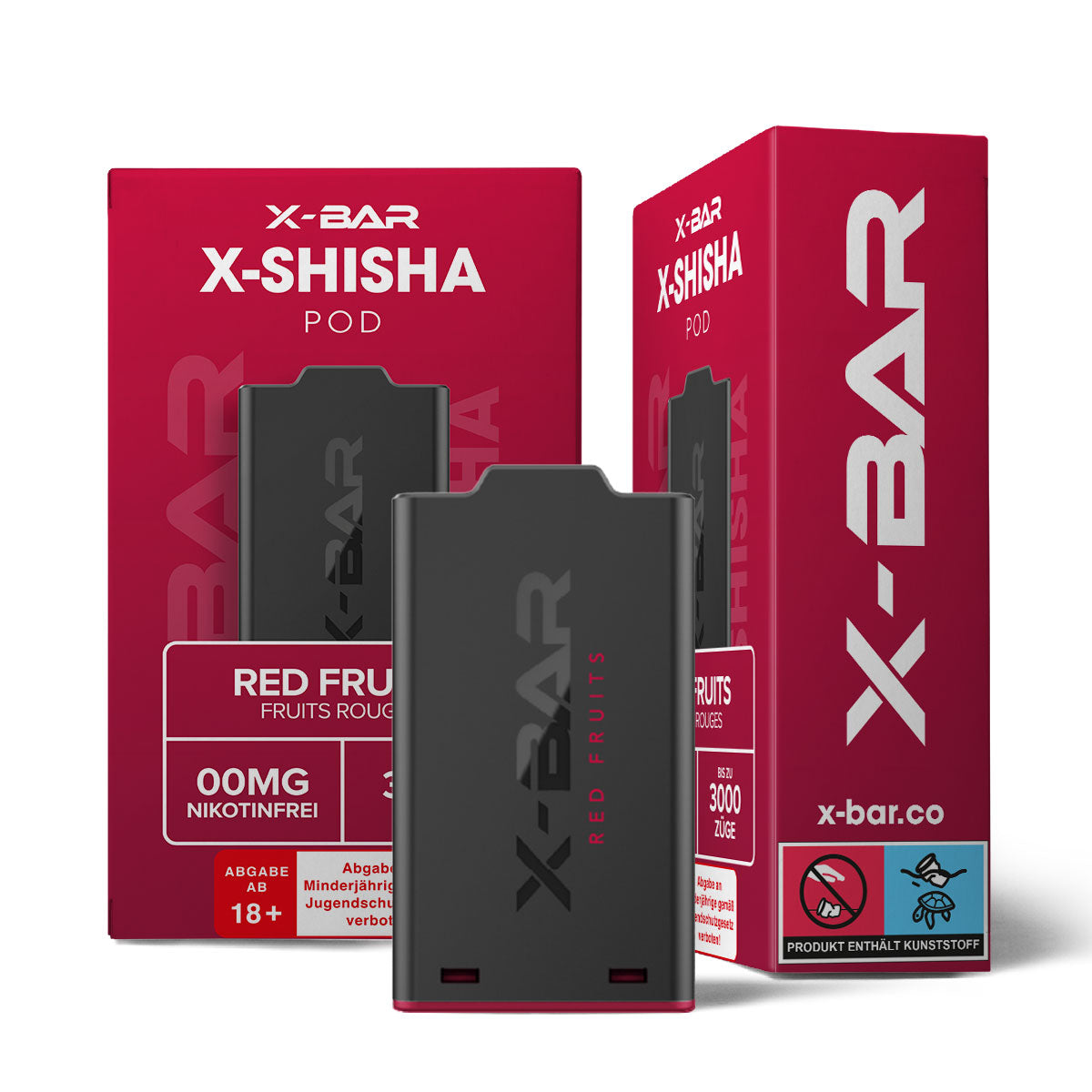 X-Bar - X-Shisha - Pod - Red Fruits (0mg/ml - Nikotinfrei)