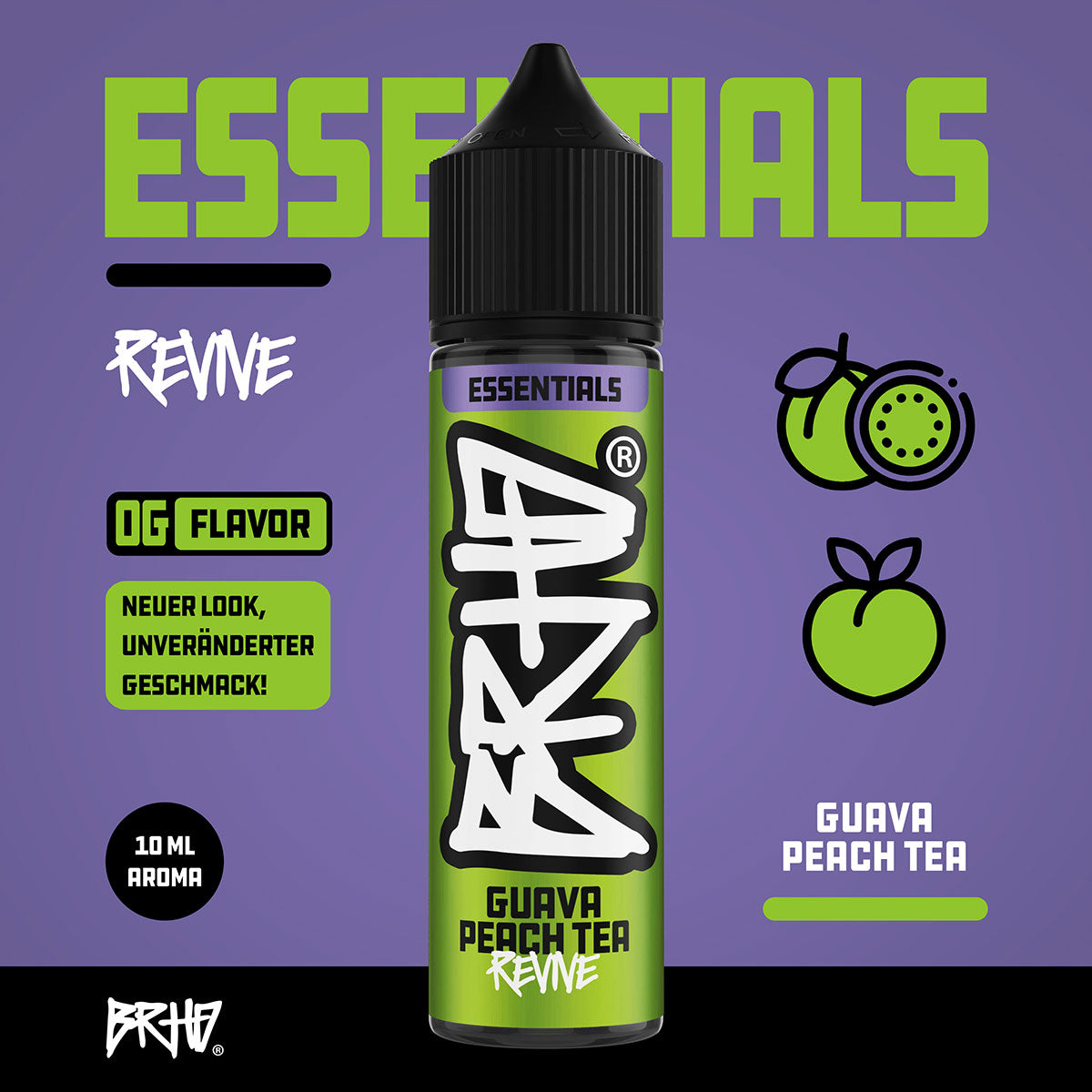 Barehead - BRHD - Guava Peach Tea (Revive) - 10ml (Longfill)