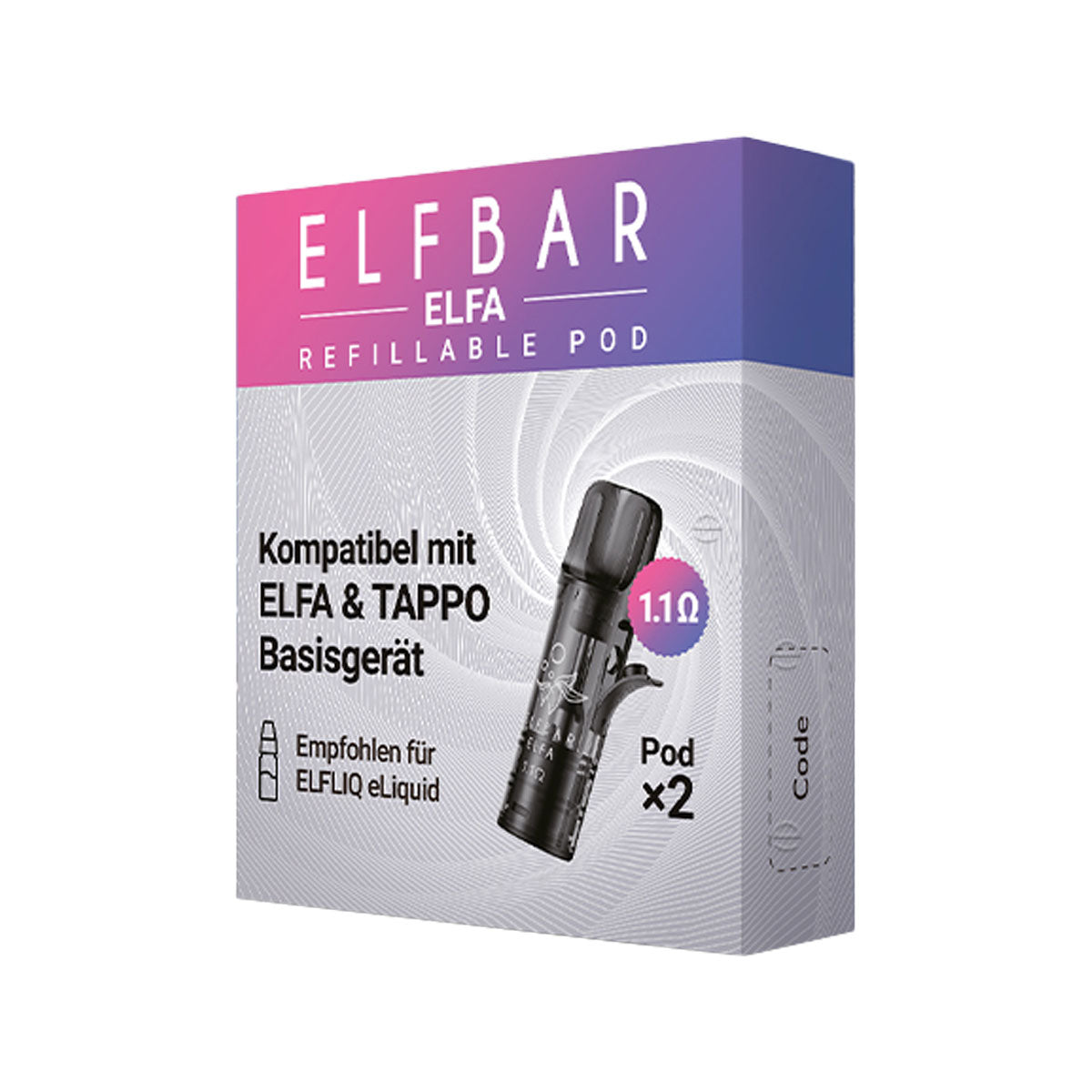 ELF Bar - ELFA - Refillable Pods (2 Stück) - 1,1 Ohm