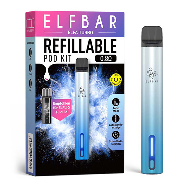 ELF Bar - ELFA Turbo - Refill Pod Kit - Basisgerät mit Pod - 0,8 Ohm