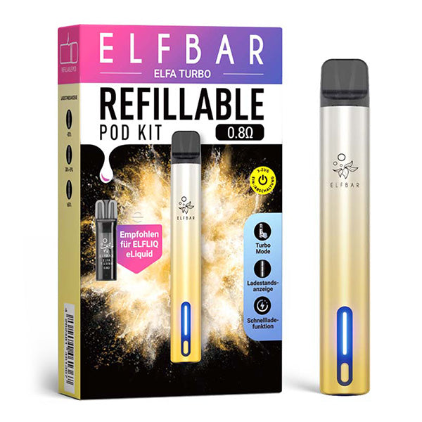 ELF Bar - ELFA Turbo - Refill Pod Kit - Basisgerät mit Pod - 0,8 Ohm