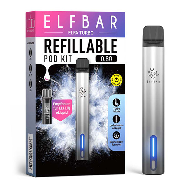 ELF Bar - ELFA Turbo - Refill Pod Kit - Basisgerät mit Pod - 0,8 Ohm