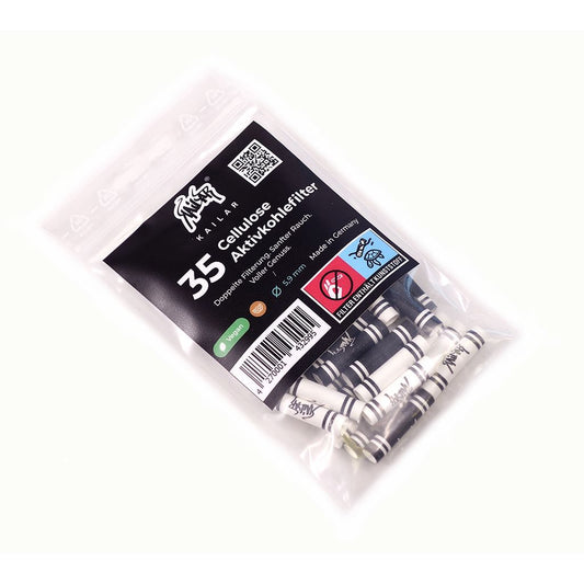 Kailar Aktivkohlefilter Cellulose Slim Mixed 6mm (35 Stück)