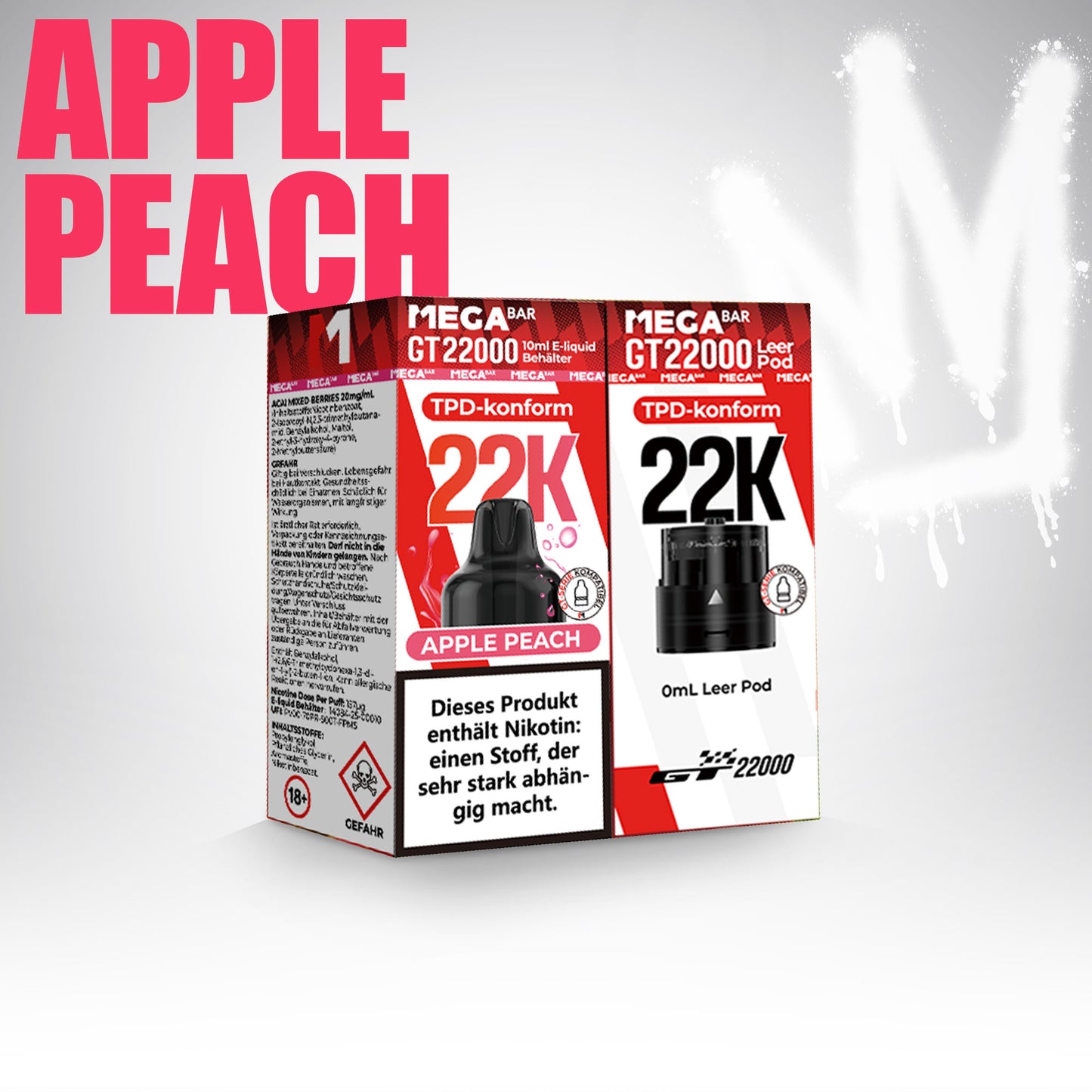 Apple Peach - Megabar GT 22000 - Pod