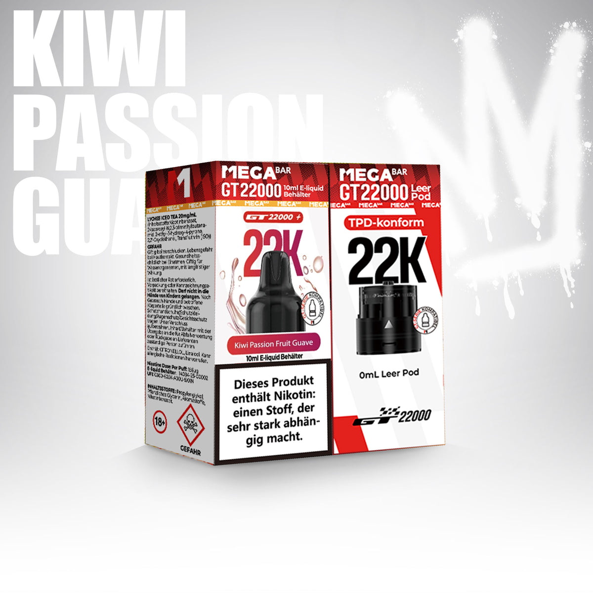 Kiwi Passionfruit Guava - Megabar GT 22000 - Pod