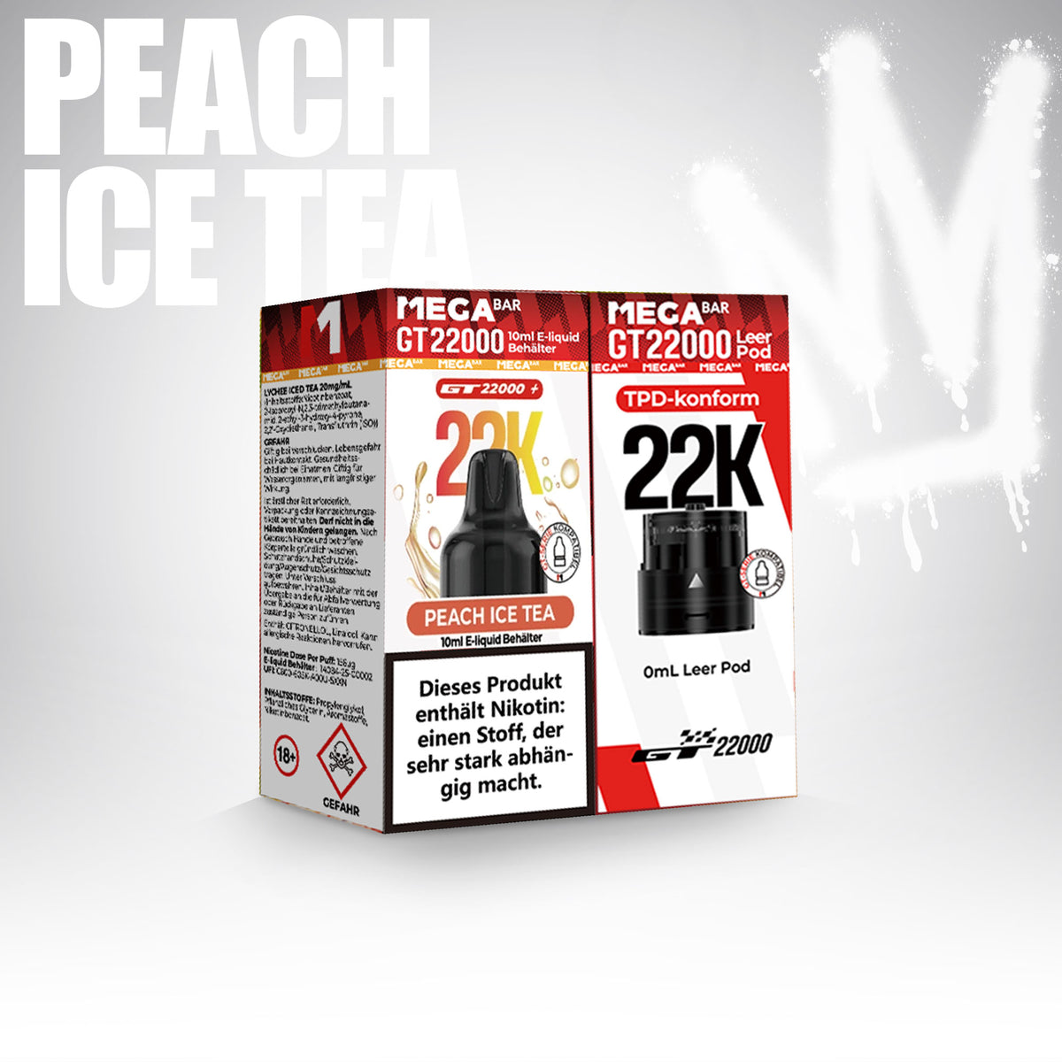 Peach Ice Tea - Megabar GT 22000 - Pod