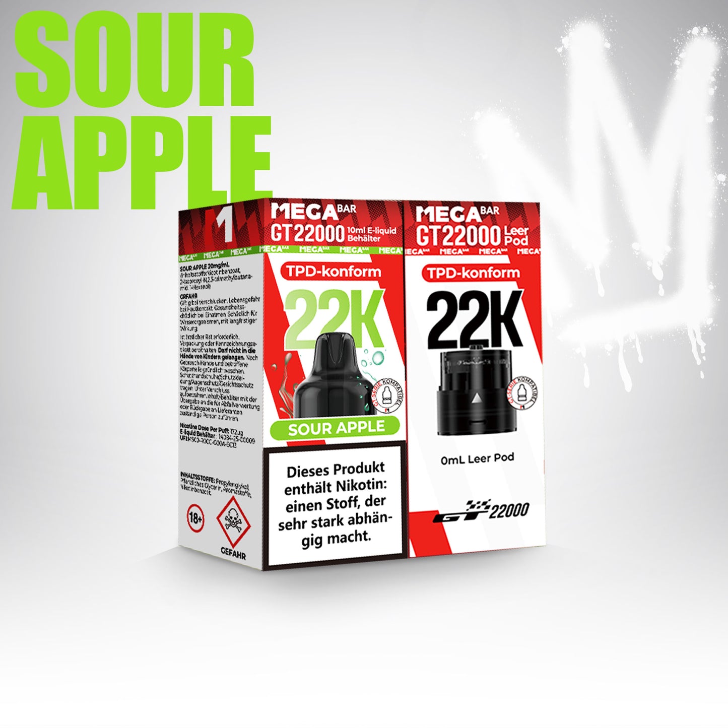 Sour Apple - Megabar GT 22000 - Pod