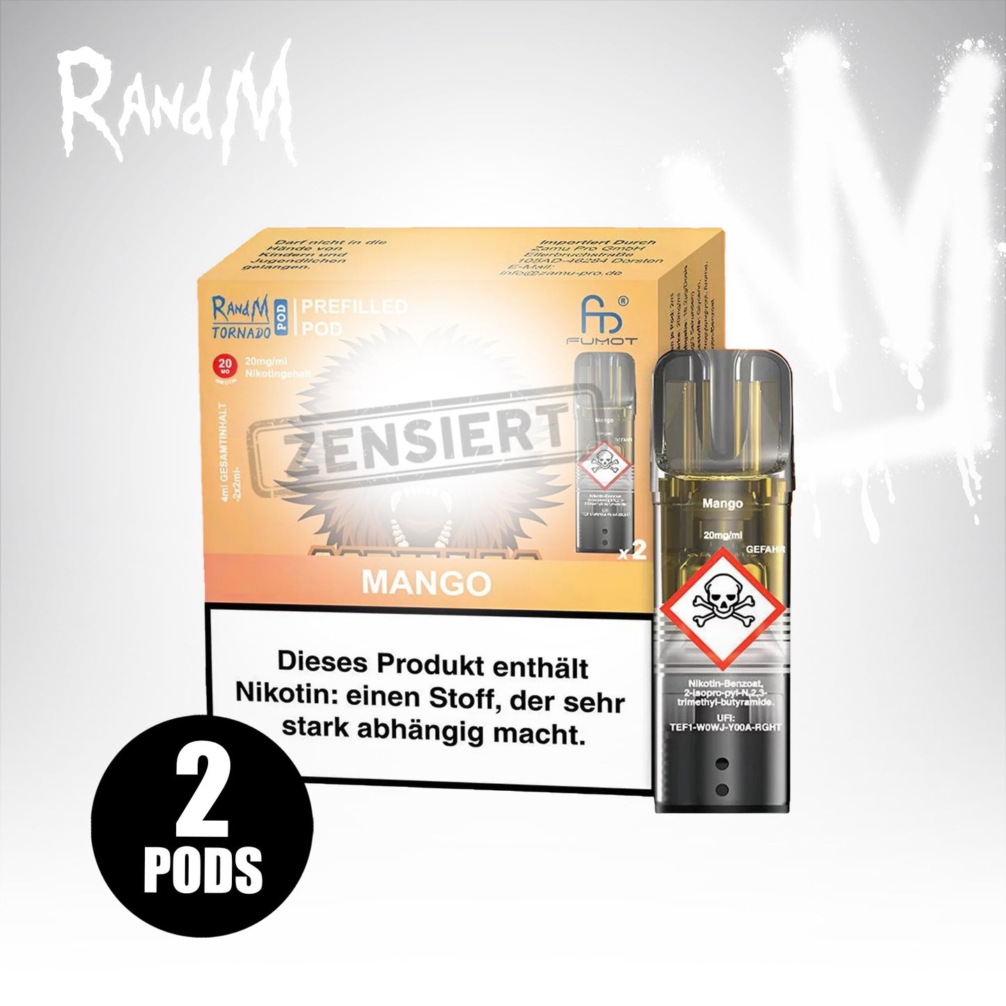 Mango - 20mg/ml - Prefilled Pods (MatchBar) (2 Stück)