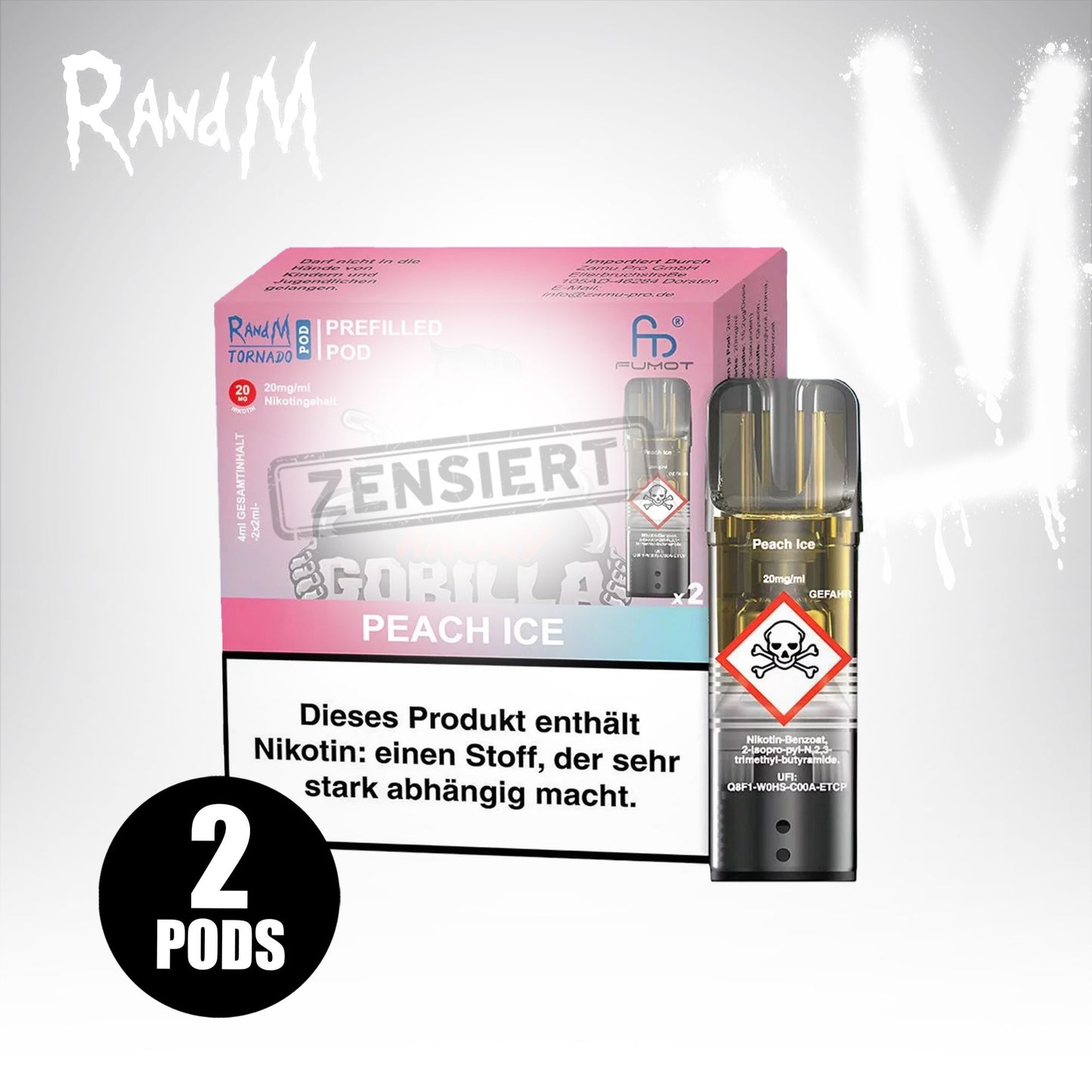 Peach Ice - 20mg/ml - Prefilled Pods (MatchBar) (2 Stück)