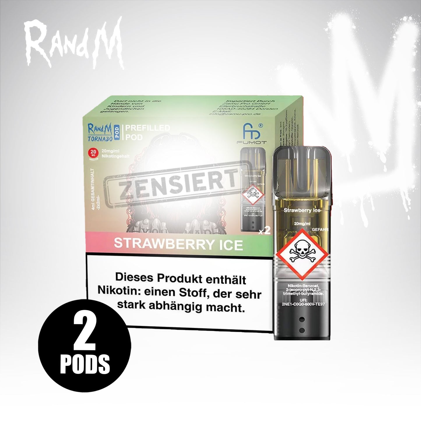 Strawberry Ice - 20mg/ml - Prefilled Pods (MatchBar) (2 Stück)